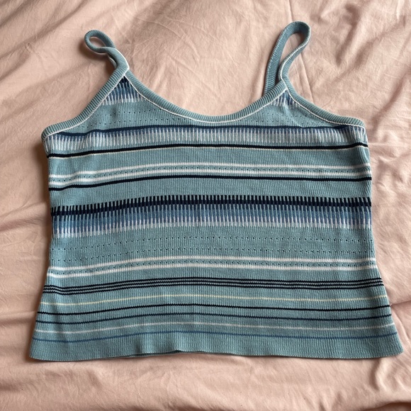 IN STOCK Morgan Micro Striped Tank - Blue